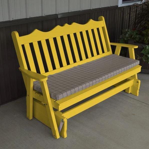 A & L Furniture Yellow Pine Royal English Glider