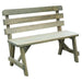 A & L Furniture Yellow Pine Traditional Backed Bench Only
