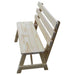 A & L Furniture Yellow Pine Traditional Backed Bench Only