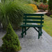 A & L Furniture Yellow Pine Traditional Backed Bench Only