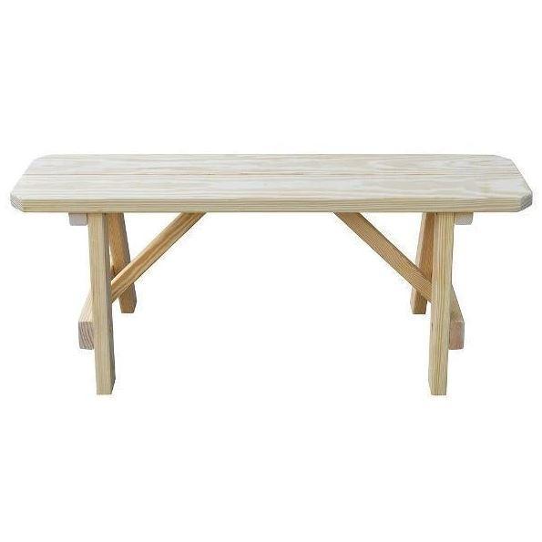 A & L Furniture Yellow Pine Traditional Bench Only