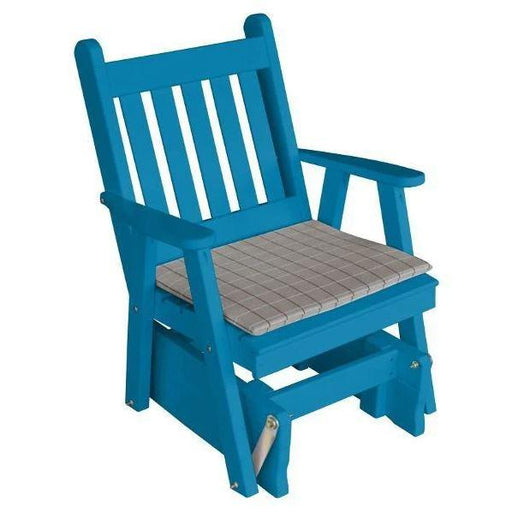 A & L Furniture Yellow Pine Traditional English Glider Chair