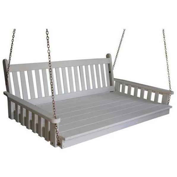 A & L Furniture Yellow Pine Traditional English Swingbed