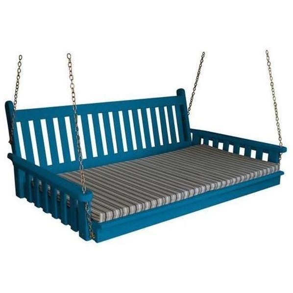 A & L Furniture Yellow Pine Traditional English Swingbed