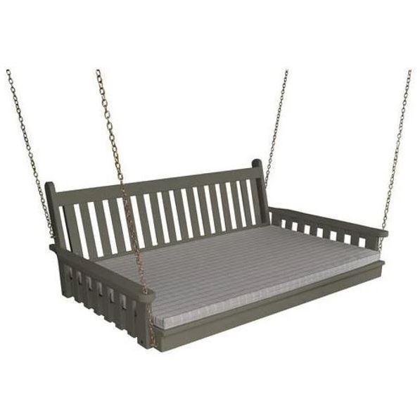 A & L Furniture Yellow Pine Traditional English Swingbed