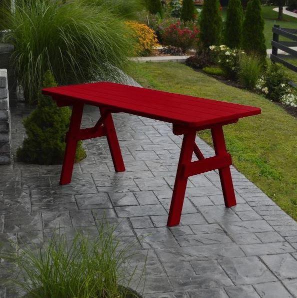 A & L Furniture Yellow Pine Traditional Table Only Black