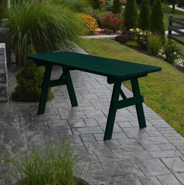 A & L Furniture Yellow Pine Traditional Table Only Black