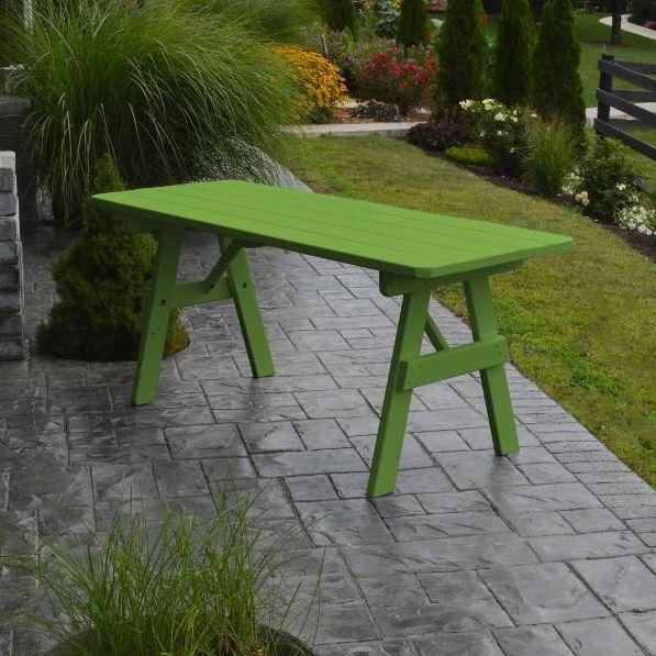 A & L Furniture Yellow Pine Traditional Table Only Black
