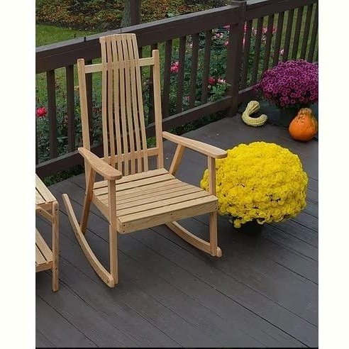 Amish Handcrafted Bent Oak Rocker