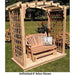 Amish Handcrafted Cedar Wood Cambridge Arbor w/ Deck & Glider