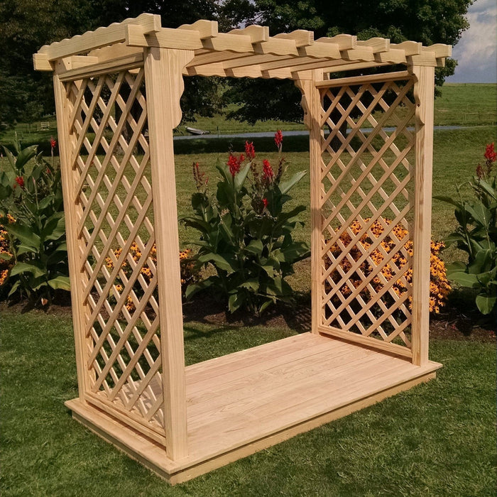 Amish Handcrafted Cedar Wood Covington Arbor & Deck