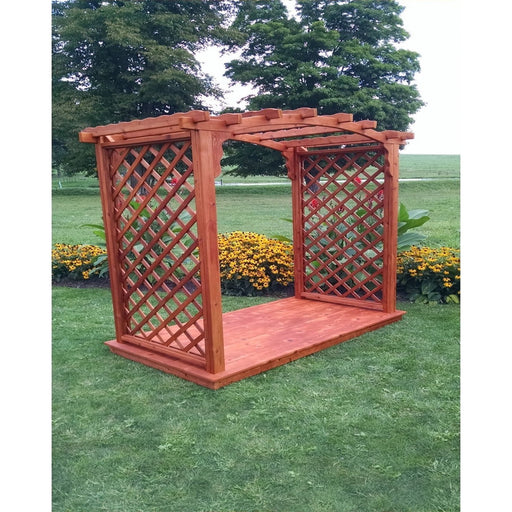 Amish Handcrafted Cedar Wood Jamesport Arbor & Deck