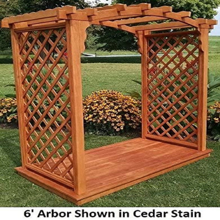 Amish Handcrafted Cedar Wood Jamesport Arbor & Deck