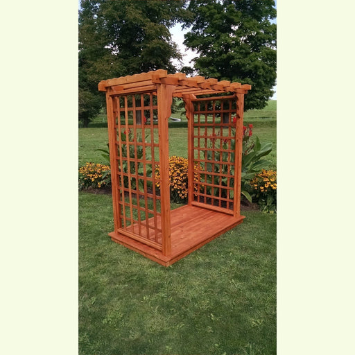 Amish Handcrafted Cedar Wood Lexington Arbor & Deck