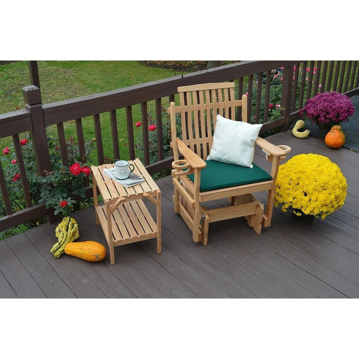 Handcrafted Amish Bent Oak Glider Chair