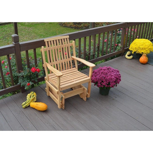 Handcrafted Amish Bent Oak Glider Chair