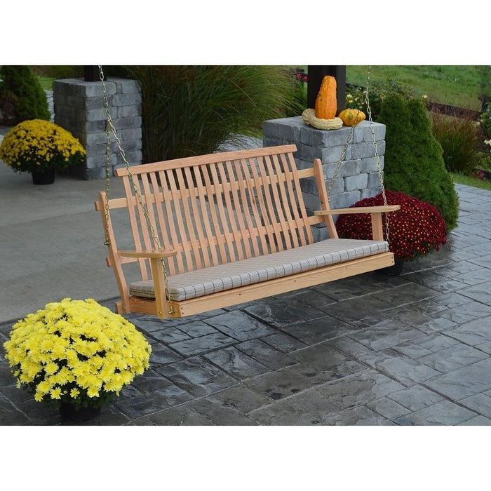 Handcrafted Amish Bent Oak Porch Swing