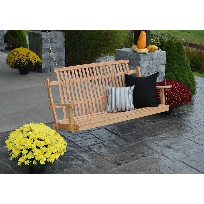 Handcrafted Amish Bent Oak Porch Swing