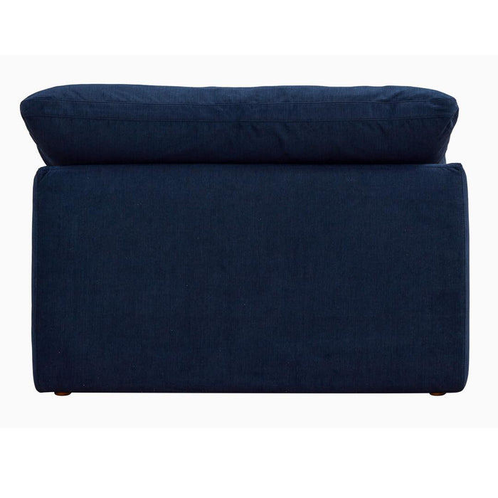 Sunset Trading Cloud Puff 5 Piece 132" Wide Slipcovered Modular Double L Shaped Sectional Sofa | Stain Proof Water Repellant Performance Fabric | Navy Blue SU-1458-49-2C-3A