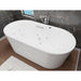 ANZZI Sofi Series 67" x 33" Freestanding Whirlpool Matte White Bathtub FT-AZ201