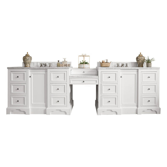 James Martin Vanities De Soto 118" Double Vanity Set w/ Makeup Table