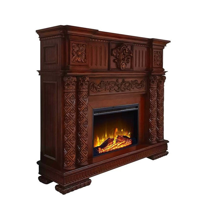 Acme Furniture Vendome Fireplace in Cherry Finish AC01312