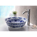 ANZZI Cadence Series 16" x 16" Deco-Glass Round Vessel Sink with Polished Chrome Pop-Up Drain