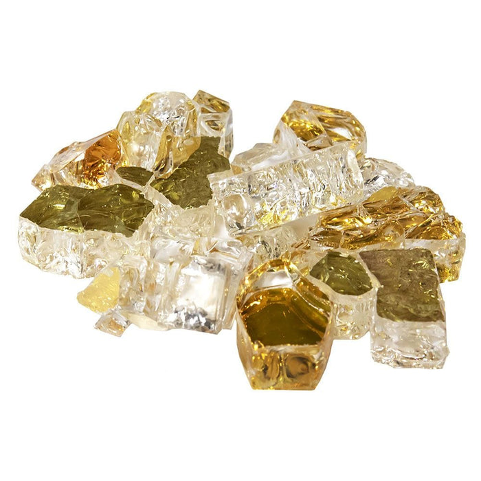 Grand Canyon RFG-10-AG Amber Gold Reflective Fireglass, 1/2-Inch, 10 lbs