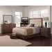 Alpine Furniture Savannah Tufted Upholstered Queen Bed, Pecan 1100-01Q