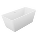 ANZZI Cenere Series 58.2" x 26.4" Freestanding Matte White Bathtub FT-AZ501