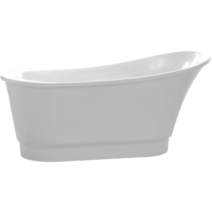 ANZZI Prima Series 67" x 31" Freestanding Glossy White Bathtub with Tugela Faucet and Kame Toilet FTAZ095-52C-55