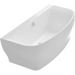 ANZZI Bank Series 65" x 31" Freestanding Glossy White Bathtub with Brushed Nickel Tugela Faucet FTAZ112-0052B