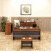 Casa Mare ARYA 71″ Modern Home & Office Furniture Desk Rustic Brown & Black