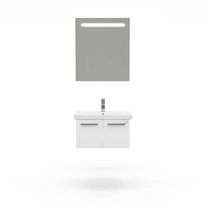 Casa Mare Aspe 24" Bathroom Vanity and Ceramic Sink Combo with LED Mirror