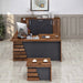 Casa Mare ATLAS 71" Modern Home & Office Furniture Desk Brown & Black
