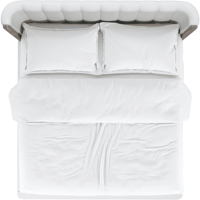 A.R.T. Furniture Portico Queen Upholstered Shelter Bed Headboard In White 323135-3335HB