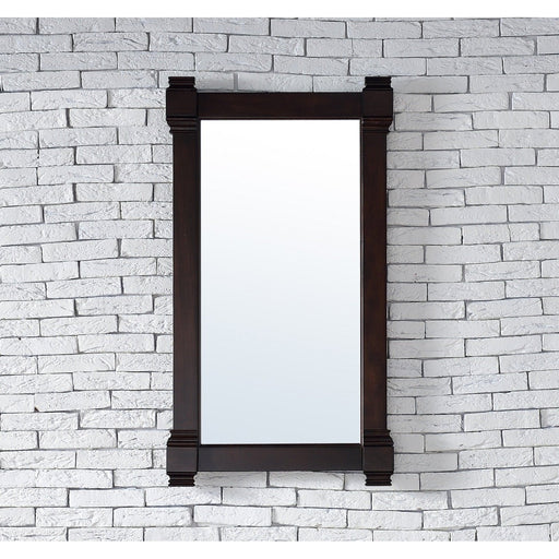 James Martin Brittany 22" Mirror in Burnished Mahogany, shown in a bathroom setting