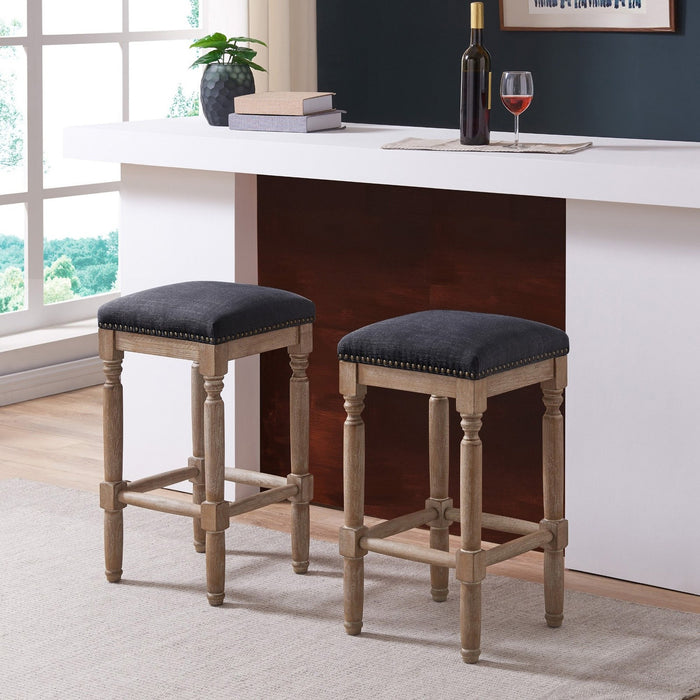 New Pacific Direct Ernie Fabric Counter Stool, Set of 2 3900052-393