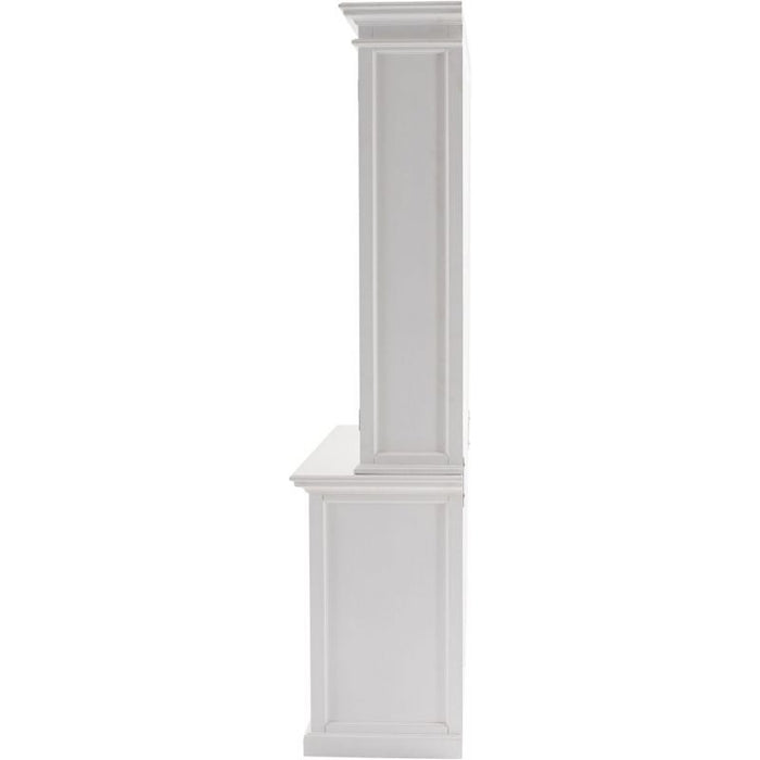 NovaSolo Halifax Glass-Display Hutch Unit White BCA594