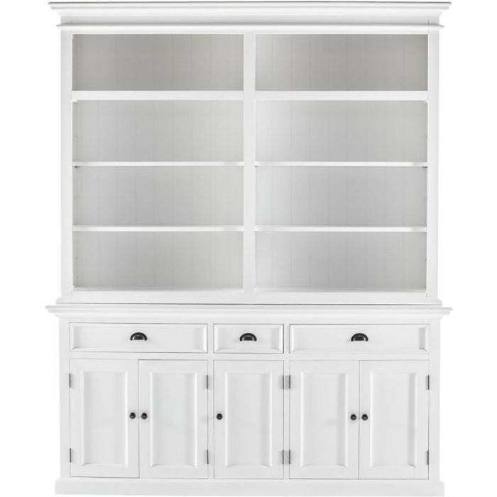 NovaSolo Halifax Hutch Bookcase 5 Doors 3 Drawers White BCA606