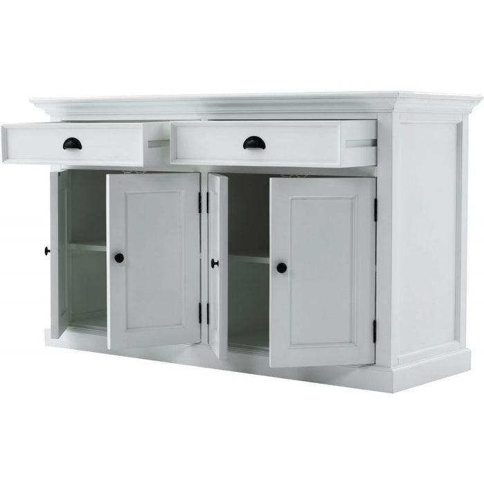 NovaSolo Halifax Buffet Hutch Unit with 2 Adjustable Shelves White BCA607
