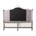 Acme Furniture Ausonia Ck Bed in Velvet & Antique Platinum Finish BD00601CK