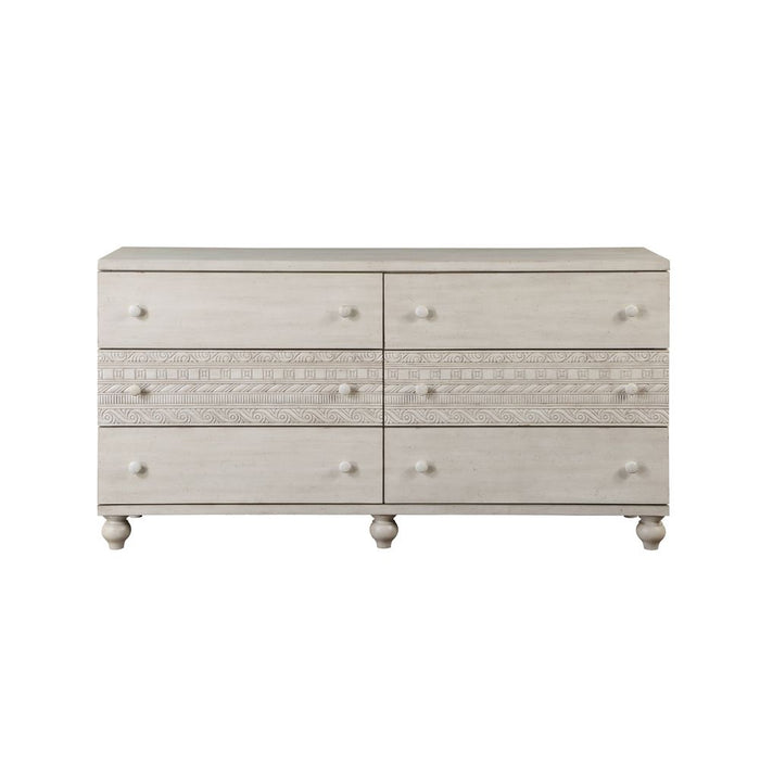 Acme Furniture Roselyne Dresser in Antique White Finish BD00698