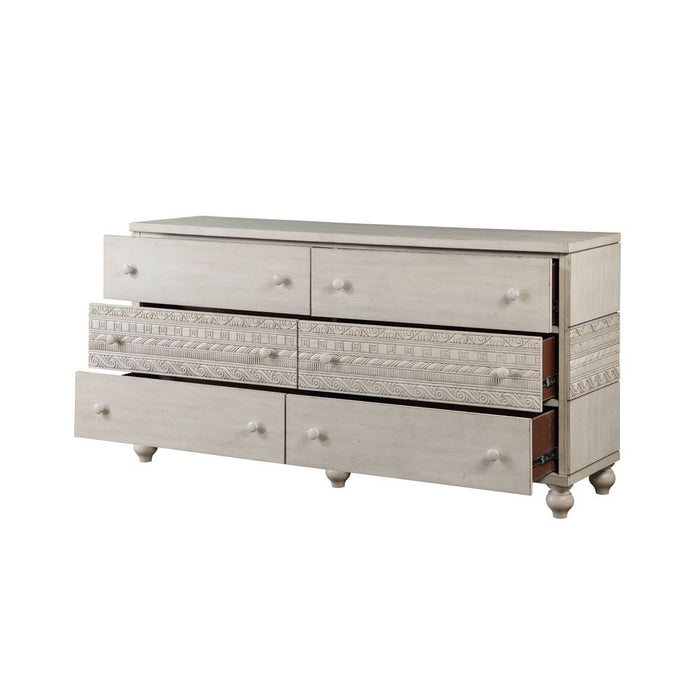 Acme Furniture Roselyne Dresser in Antique White Finish BD00698