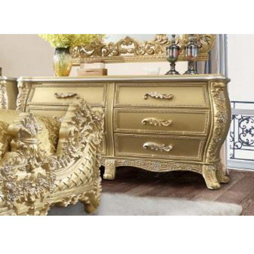 Acme Furniture Cabriole Dresser in Gold Finish BD01466