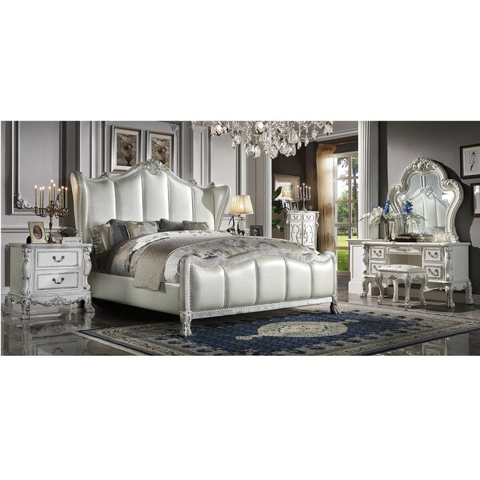 Acme Furniture Dresden II Ck Bed in PU & White Finish BD01672CK