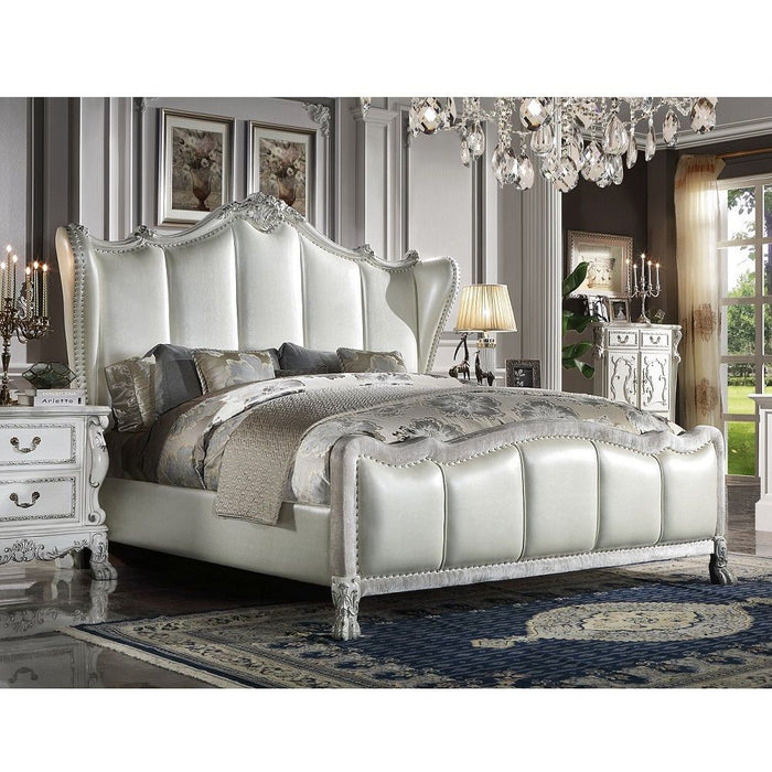Acme Furniture Dresden II Ek Bed in PU & White Finish BD01673EK