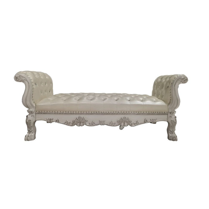Acme Furniture Dresden Bench in Antique White Finish BD01687