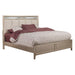 Alpine Furniture Silver Dreams Standard King Panel Bed w/Upholstered Headboard, Silver 1519-07EK