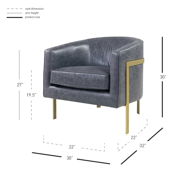 New Pacific Direct Harrod PU Accent Chair 1250002-VMN